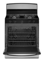 Amana - 5.0 Cu. Ft. Freestanding Single Oven Gas Range with Easy-Clean Glass Door - Stainless Steel - Alternate Views