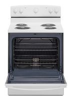 Amana - 4.8 Cu. Ft. Freestanding Single Oven Electric Range with Easy-Clean Glass Door - White - Alternate Views
