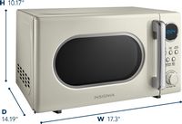 Insignia™ - .7 Cu. Ft. Retro Compact Microwave - Cream - Alternate Views