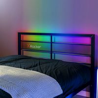 X Rocker - Basecamp Full Size Gaming Bed with LED Lights, Under-Bed Storage and TV Mount - Black - Alternate Views
