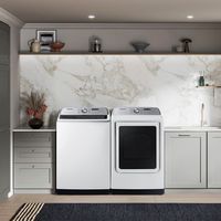Samsung - 5.2 Cu. Ft. High-Efficiency Smart Top Load Washer with Super Speed Wash - White - Alternate Views