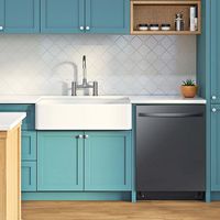 Samsung - Open Box AutoRelease Smart Built-In Dishwasher with StormWash+, 42dBA - Black Stainless... - Alternate Views