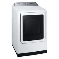 Samsung - Open Box 7.4 Cu. Ft. Smart Electric Dryer with Steam and Pet Care Dry - White - Alternate Views