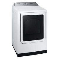 Samsung - Open Box 7.4 Cu. Ft. Smart Gas Dryer with Steam and Pet Care Dry - White - Alternate Views