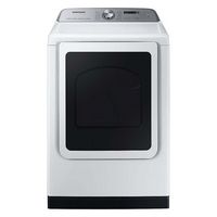 Samsung - Open Box 7.4 Cu. Ft. Smart Electric Dryer with Steam Sanitize+ - White - Alternate Views