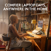 Logitech - Casa Pop-Up Desk Work From Home Kit Compact Wireless Keyboard, Touchpad and Laptop Sta... - Alternate Views