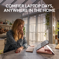 Logitech - Casa Pop-Up Desk Work From Home Kit Compact Wireless Keyboard, Touchpad and Laptop Sta... - Alternate Views