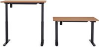 Steelcase - AMQ Sit-to-Stand Desk - Merele Base Dark Oak Top - Alternate Views