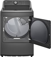 LG - 7.3 Cu. Ft. Gas Dryer with Sensor Dry - Monochrome Grey - Alternate Views