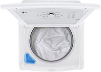 LG - 4.3 Cu. Ft. High-Efficiency Top Load Washer with SlamProof Glass Lid - White - Alternate Views