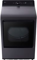 LG - 7.3 Cu. Ft. Smart Gas Dryer with EasyLoad Door - Matte Black - Alternate Views