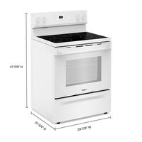 Whirlpool - 5.3 Cu. Ft. Freestanding Electric Range with Cooktop Flexibility - White - Alternate Views