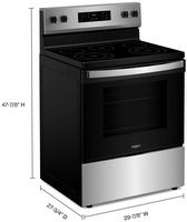 Whirlpool - 5.3 Cu. Ft. Freestanding Electric Range with Cooktop Flexibility - Stainless Steel - Alternate Views