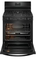 Frigidaire - 5.1 Cu. Ft Freestanding Gas Range with Quick Boil Burner - Black - Alternate Views