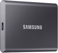 Samsung - T7 4TB External USB 3.2 Gen 2 Portable SSD with Hardware Encryption - Titan Gray - Alternate Views