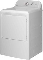 GE - 6.2 Cu. Ft. Electric Dryer with Shallow Depth Design - White with Silver Matte - Alternate Views