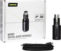 Shure - MVX2U XLR to USB Digital Audio Interface - Black - Alternate Views