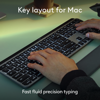 Logitech - MX Keys S for Mac Advanced Full-size Wireless Scissor Keyboard with Backlit keys for M... - Alternate Views