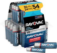 Rayovac - AA Batteries & AAA Batteries Combo Pack, 30 AA and 24 AAA (54 Battery Count) - Alternate Views