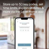 Backlit Bluetooth Keypad – Smart Keypad for Level Locks with Sharable Key Codes - Black - Alternate Views