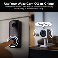 Wyze - Wired Video Doorbell v2, 2K HD Video with Head-to-Toe view, 2-way Audio, Night Vision, Voi... - Alternate Views