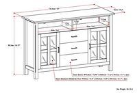 Simpli Home - Kitchener Solid Wood 53 inch Wide Contemporary TV Media Stand For TVs up to 55 inch... - Alternate Views