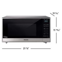 Panasonic - 1.6 Cu. Ft. 1250Watt Countertop Microwave Oven with Cyclonic Inverter Technology - St... - Alternate Views