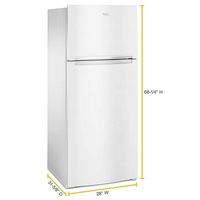 Whirlpool - 17.7 Cu. Ft. Top-Freezer Refrigerator - White - Alternate Views