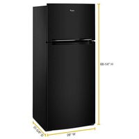 Whirlpool - 17.7 Cu. Ft. Top-Freezer Refrigerator - Black - Alternate Views