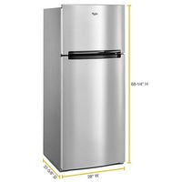 Whirlpool - 17.7 Cu. Ft. Top-Freezer Refrigerator - Monochromatic Stainless Steel - Alternate Views
