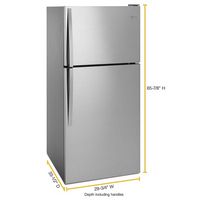 Whirlpool - 18.2 Cu. Ft. Top-Freezer Refrigerator - Monochromatic Stainless Steel - Alternate Views