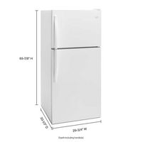 Whirlpool - 18.2 Cu. Ft. Top-Freezer Refrigerator - White - Alternate Views