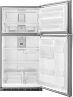 Whirlpool - 21.3 Cu. Ft. Top-Freezer Refrigerator - Monochromatic Stainless Steel - Alternate Views