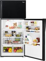 Whirlpool - 14.3 Cu. Ft. Top-Freezer Refrigerator - Black - Alternate Views