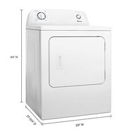 Amana - 6.5 Cu. Ft. Electric Dryer with Automatic Dryness Control - White - Alternate Views