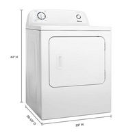 Amana - 6.5 Cu. Ft. Gas Dryer with Automatic Dryness Control - White - Alternate Views