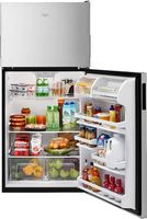 Whirlpool - 18.2 Cu. Ft. Top-Freezer Refrigerator - Stainless Steel - Alternate Views