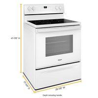 Whirlpool - 5.3 Cu. Ft. Freestanding Electric Range - White - Alternate Views