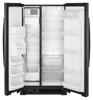 Amana - 21.4 Cu. Ft. Side-by-Side Refrigerator - Black - Alternate Views