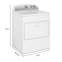 Whirlpool - 7 Cu. Ft. Electric Dryer with AutoDry Drying System - White - Alternate Views