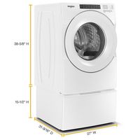 Whirlpool - 4.3 Cu. Ft. High Efficiency Stackable Front Load Washer with 35 Cycle Options - White - Alternate Views