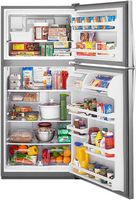 Whirlpool - 18.2 Cu. Ft. Top-Freezer Refrigerator - Stainless Steel - Alternate Views