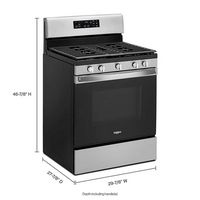 Whirlpool - 5.0 Cu. Ft. Freestanding Gas Range with Self-Cleaning and SpeedHeat Burner - Stainles... - Alternate Views