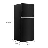 Whirlpool - 11.6 Cu. Ft. Top-Freezer Counter-Depth Refrigerator - Black - Alternate Views