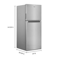 Whirlpool - 11.6 Cu. Ft. Top-Freezer Counter-Depth Refrigerator - Stainless Steel - Alternate Views