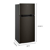 Whirlpool - 17.7 Cu. Ft. Top Freezer Refrigerator - Black Stainless Steel - Alternate Views