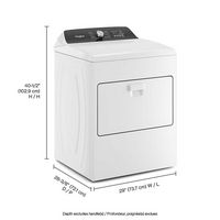 Whirlpool - 7.0 Cu. Ft. Gas Dryer with Moisture Sensing - White - Alternate Views