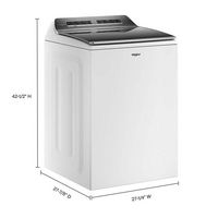 Whirlpool - 5.2-5.3 Cu. Ft. Smart Top Load Washer with 2 in 1 Removable Agitator - White - Alternate Views