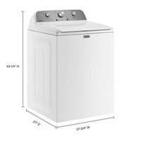 Maytag - 4.5 Cu. Ft. High Efficiency Top Load Washer with Deep Fill - White - Alternate Views