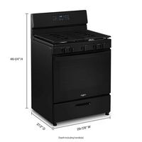 Whirlpool - 5.1 Cu. Ft. Freestanding Gas Range with Edge to Edge Cooktop - Black - Alternate Views